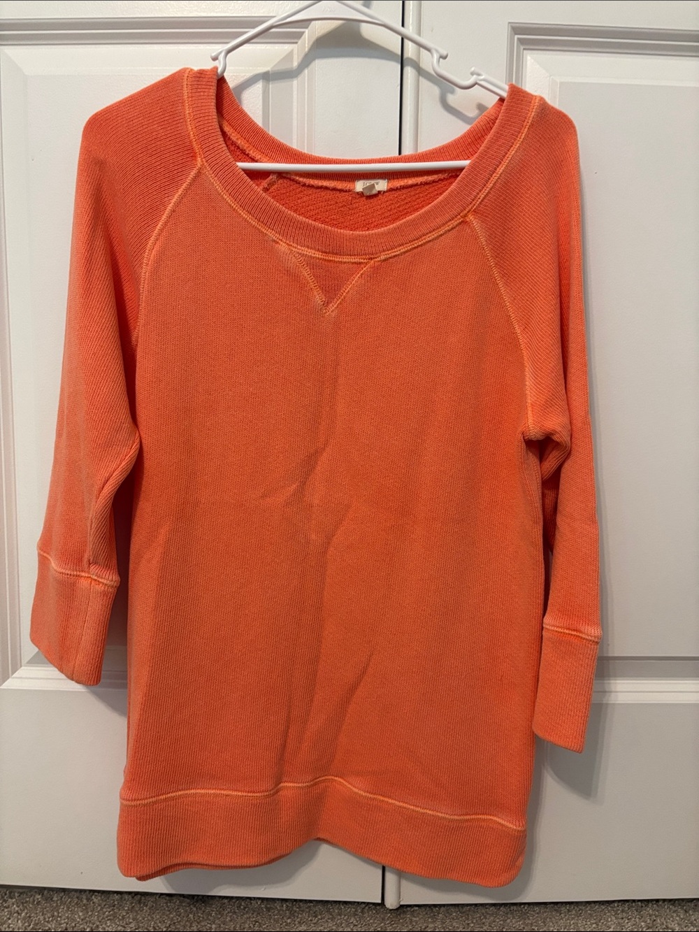 J. Crew Bright Coral Scoopneck Sweater